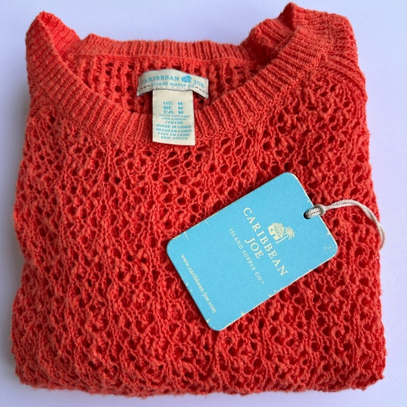 Caribbean Joe orange/red sweater - Picture 8 of 9